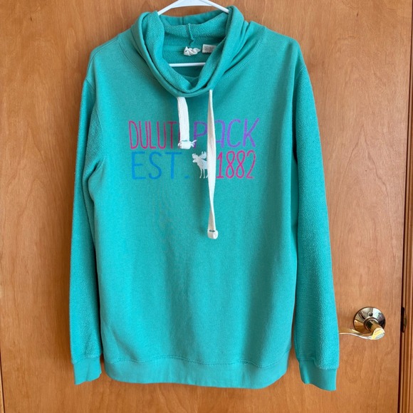 Duluth Pack Sweatshirt Cowl Neck Pullover Green Womens Size Large - Picture 1 of 7
